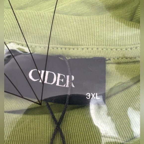 Cider - Women's, Cotton Oversized Tee, Curve & Plus - Green. Size: 3XL. NIB - Picture 3 of 11